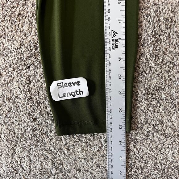 Susan Graver Womens 1X Minimalist Classic Liquid Knit Cowl Neck Tunic Top Green - Picture 10 of 11